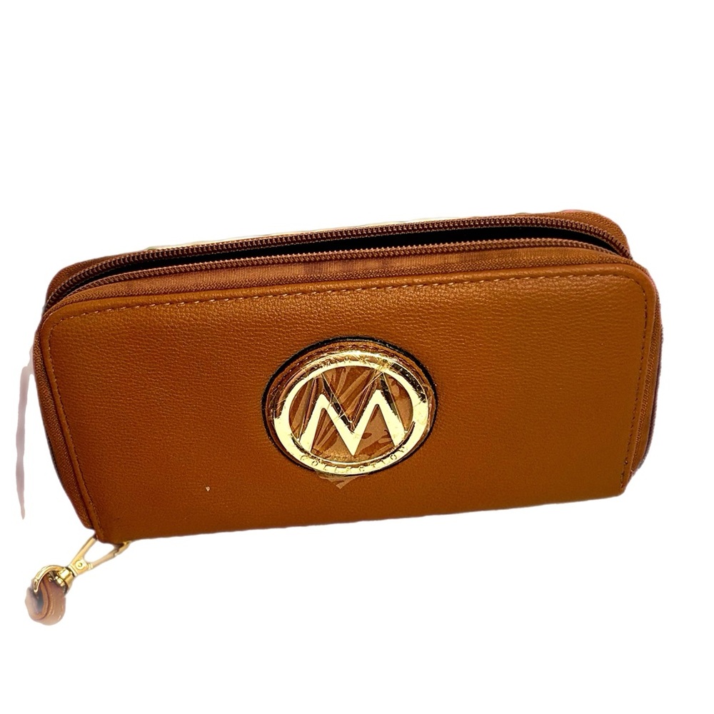 Womens Wallet MKF Collection Signature Wallet by Mia K. Brown Wristlet *New*
